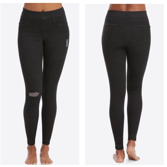 spanx distressed leggings